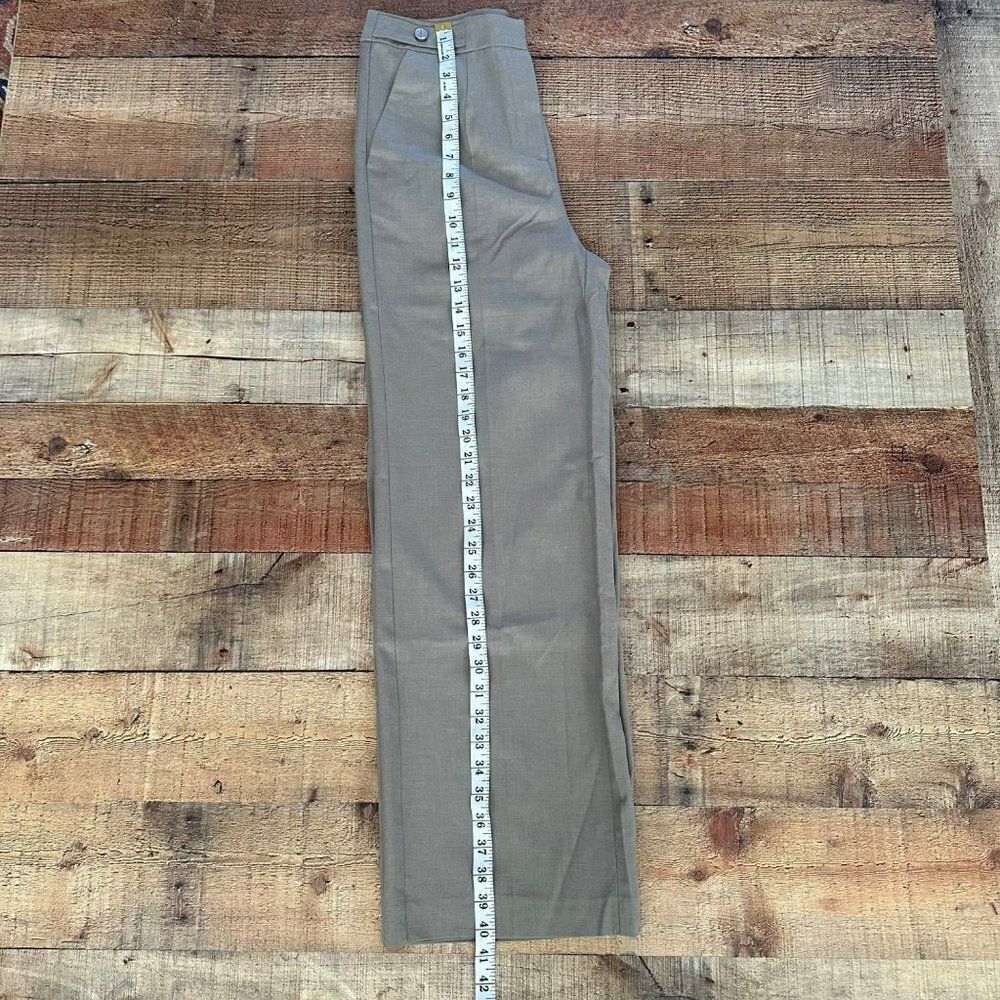 Lattelier Women's Wide Leg Trousers Work Pants in Brown -M - Picture 10 of 10